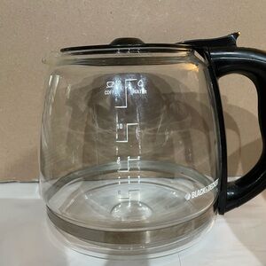 Black & Decker Clear Glass Coffee Carafe with Black Handle